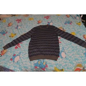 LC Waikiki Classic Crewneck Long Sleeve Sweater Diamond Large Indigo Acrylic